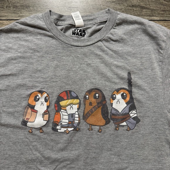 Disney Star Wars Cute Porgs Dressed As The Last Jedi Characters T-Shirt Unisex M - Picture 2 of 7